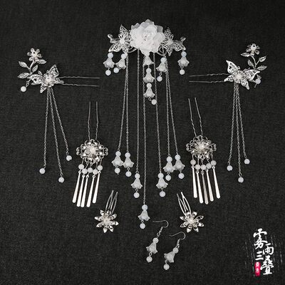 古风步摇流苏发夹cos套装头饰