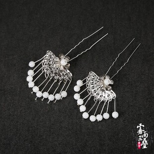 手工古风古装古代汉服配饰品头饰发饰U型发簪子发钗子花千骨同款