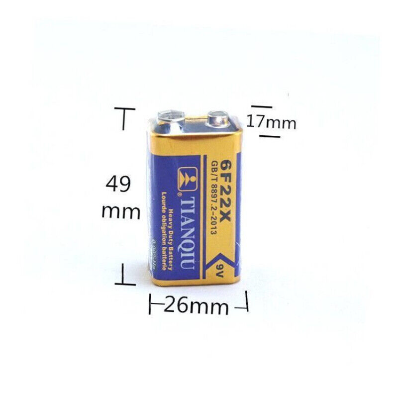 特电一号9v电池万用表电池9伏电池6f22表1604g九伏话筒方形电池9v