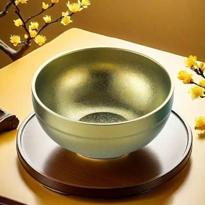 450ml纯钛饭碗金属碗儿童成人碗汤碗食品级餐具家人个人专用饭碗