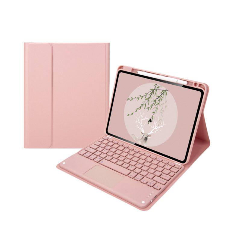 适用2021新ipadpro11 上笔槽单键盘皮套10.2马卡龙键盘air5保护套