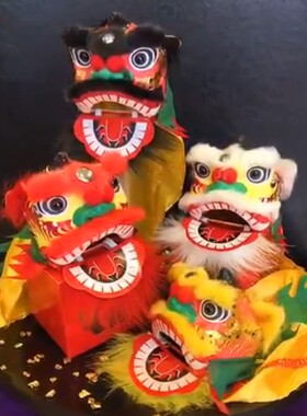超值人气醒狮摆设手玩佛山非遗礼品微型狮头中号小号DIY（2.3号