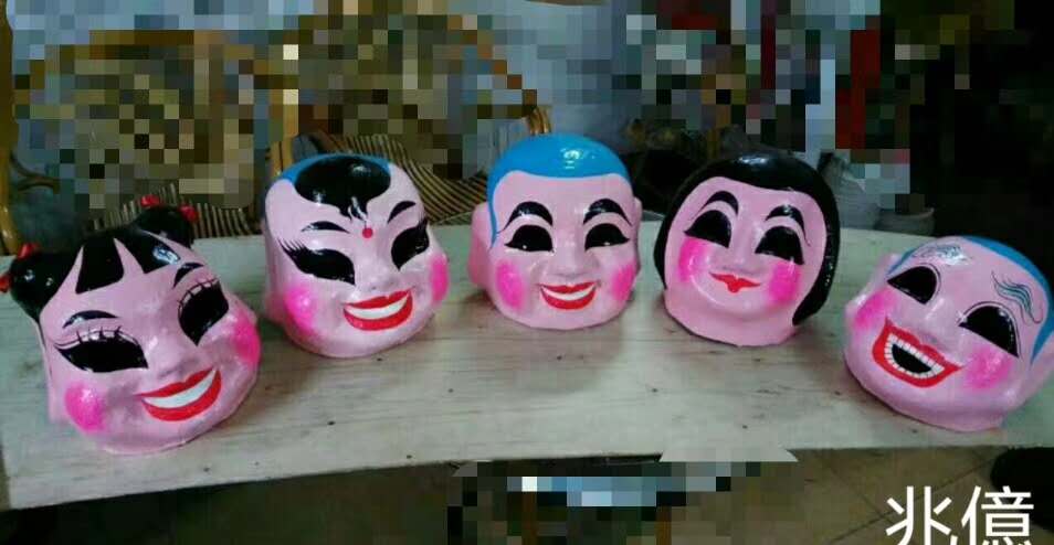 佛山传统舞狮子大头佛面具头套佛公衫南狮大头娃醒狮舞龙用品佛男