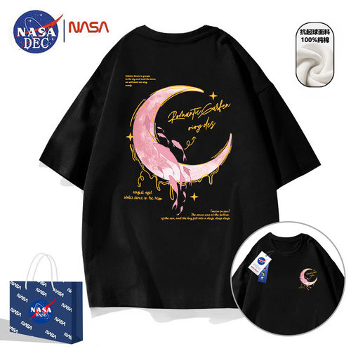 NASA联名美式短袖T恤男女宽松夏