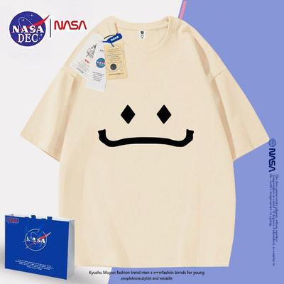 NASA联名兰那罗笑脸宽松短袖T恤