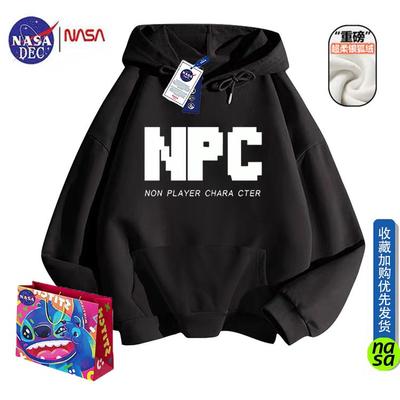 NASA潮牌NPC连帽卫衣2024新款秋