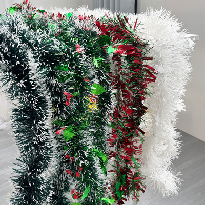 圣诞装饰红绿色毛条彩条拉花彩带