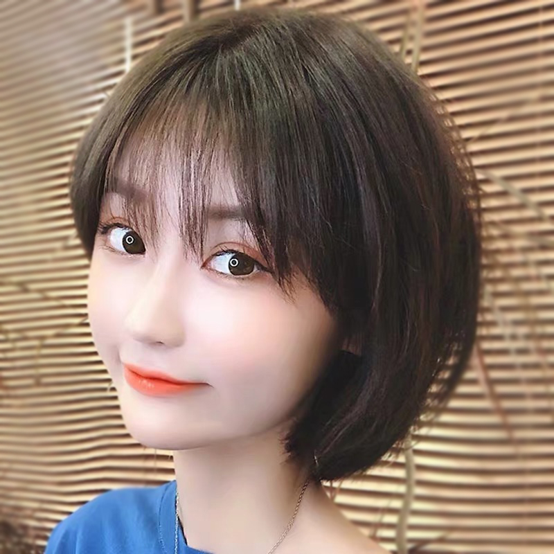 假发女短发bobo韩国波波头齐耳短发圆脸可爱学生黑色