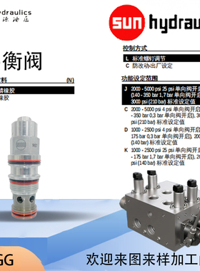 sun原装正品CBEH-LJN平衡阀CBEH-LJN液压阀CBGH-LJN CBIH-LJN