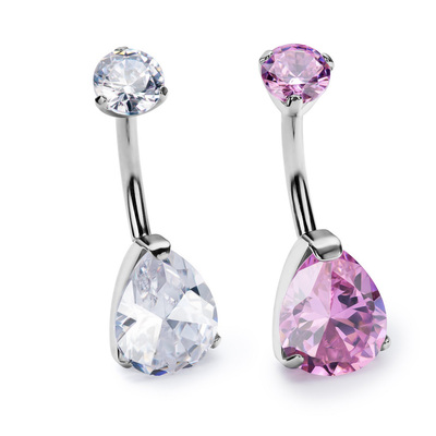 进口钛合金肚脐钉锆石