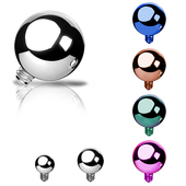 0.9 1.2牙钛合金内牙球螺帽内牙唇钉备用配件眉钉舌钉肚脐钉乳钉