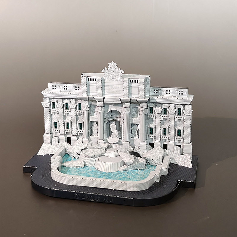 狂模 罗马许愿池 全金属不锈钢DIY拼装模型免胶立体金属拼图玩具