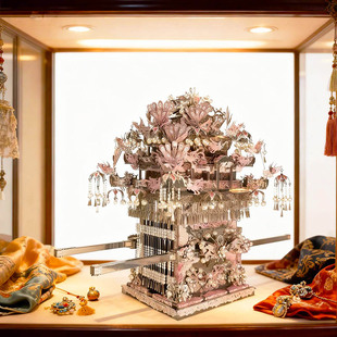 狂模 粉黛二十二凤冠金属立体拼图拼装模型玩具摆件手工创意礼物