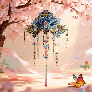 狂模 点翠凤冠 3D立体拼图金属拼装模型结婚礼物手工diy材料