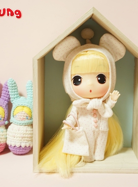 ddung冬己新款限量版迷糊娃娃可爱洋娃娃女孩礼物DIY换装娃娃