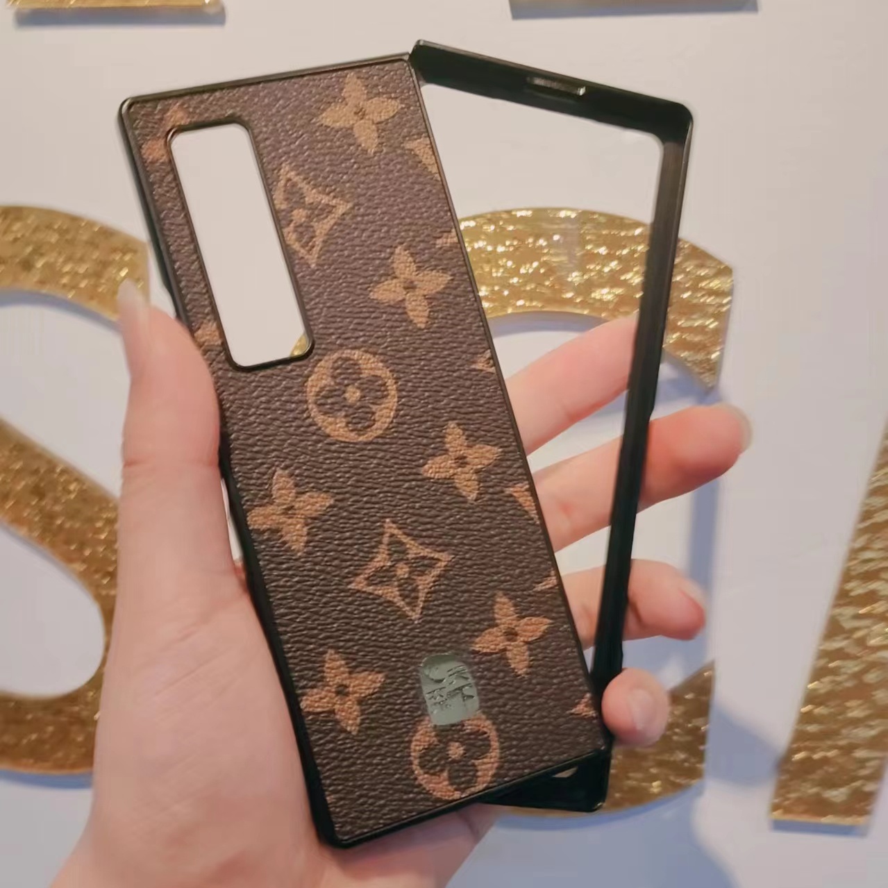 三星Fold3改W25手机壳Fold4改W25心系天下手机壳W22升级W25手机套W23改W25保护套FOLD5升级W25真皮皮套