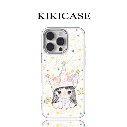 KIKICASE原创星冠小玉yuy手绘华为手机壳适用于iPhone17/16华为mate80/P70小米14防摔全包软壳磁吸甜妹安卓