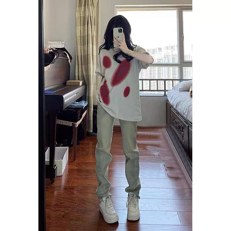 棉夏可盐可甜酷女孩穿搭两件套装