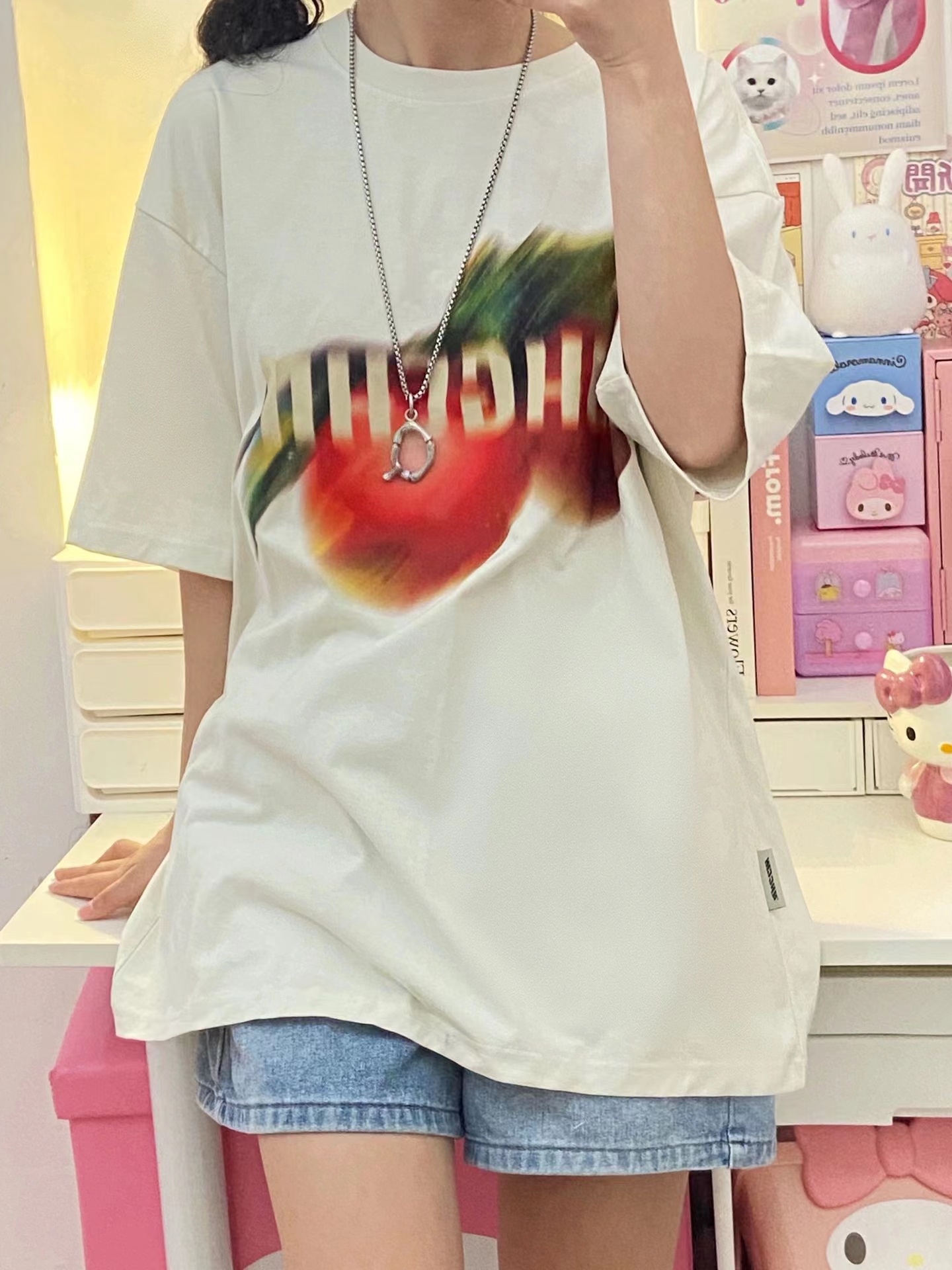 棉夏可盐可甜学院风穿搭两件套装