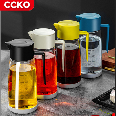 CCKO玻璃油壶家用油瓶厨房调料瓶酱油醋不挂油防漏自动开合油罐壸