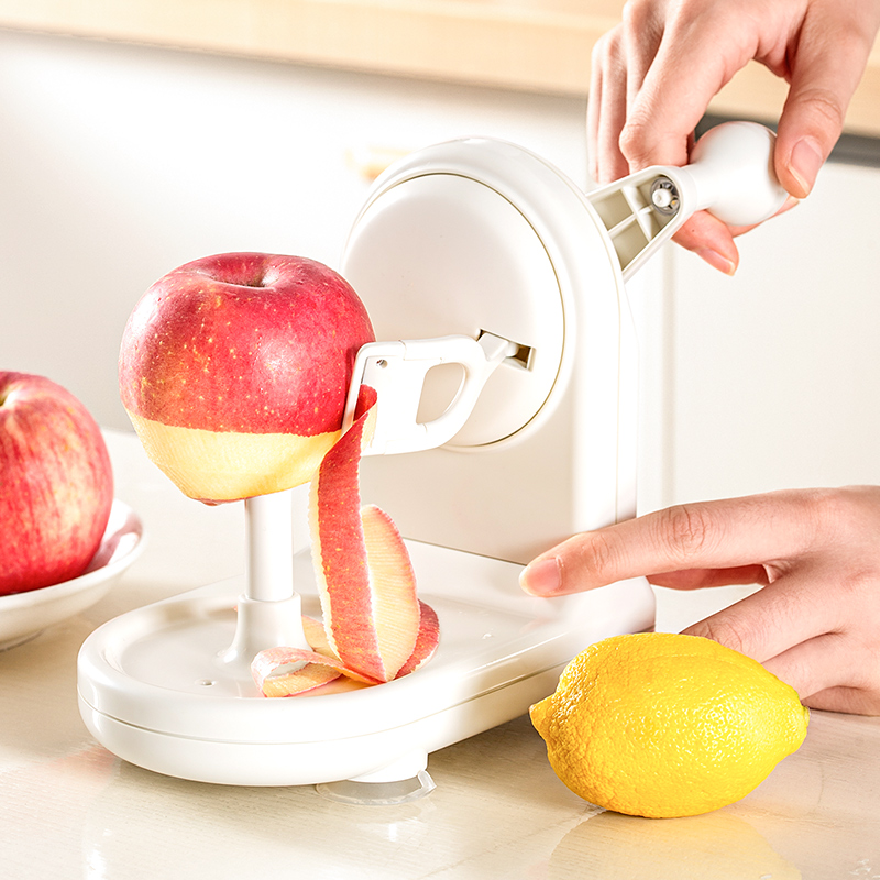 日本进口手摇水果梨去皮神器厨房多功能刨子家用自动刮苹果削皮刀