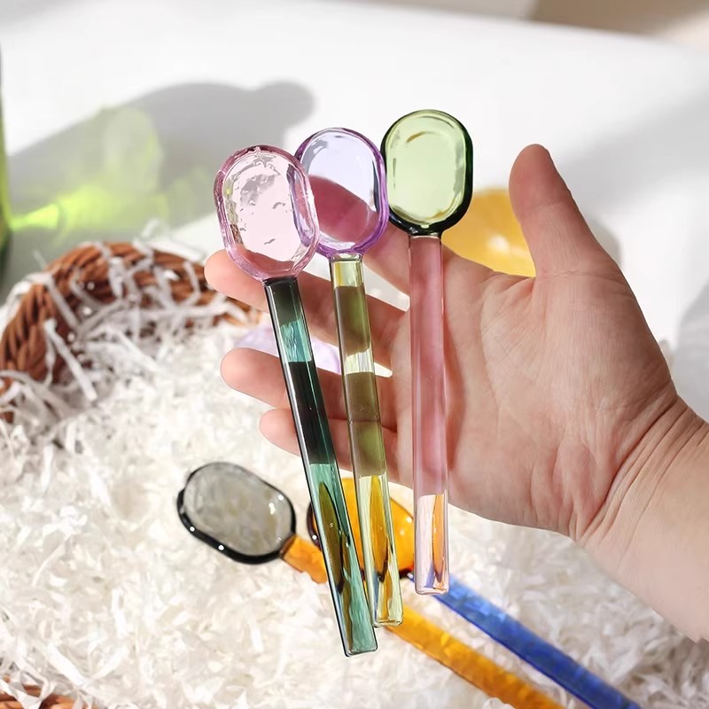 复古彩色玻璃咖啡搅拌勺