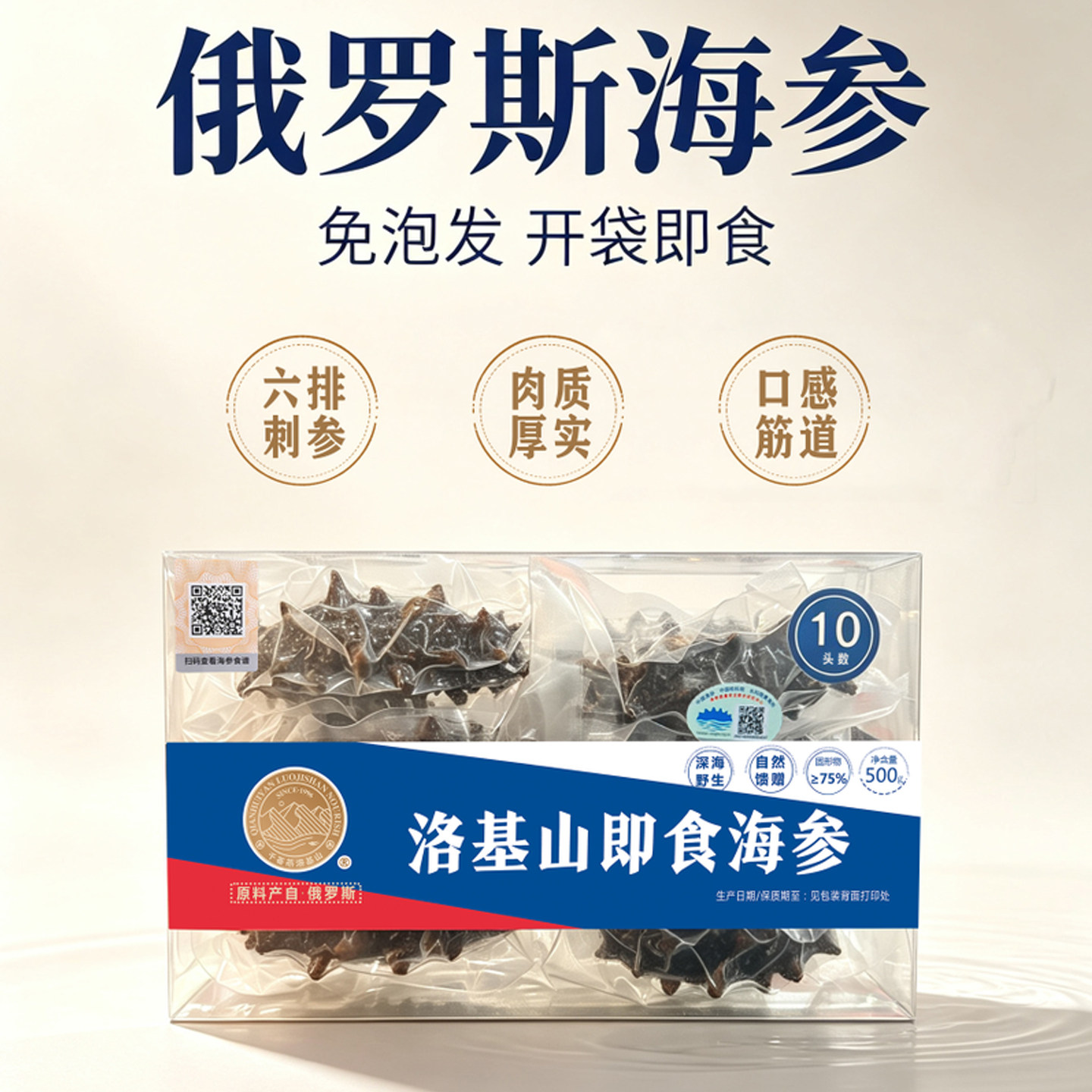 千荟燕洛基山俄罗斯萨哈林岛进口海参北极海参俄罗斯海参六排刺参
