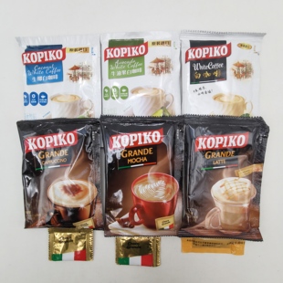 KOPIKO可比可豪享咖啡四味拿铁配焦糖浆卡布奇诺摩卡巧克力粉白咖