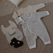 婴姿新生儿宝宝夹棉连体衣秋冬季 保暖睡衣婴儿空气棉厚哈衣和尚服