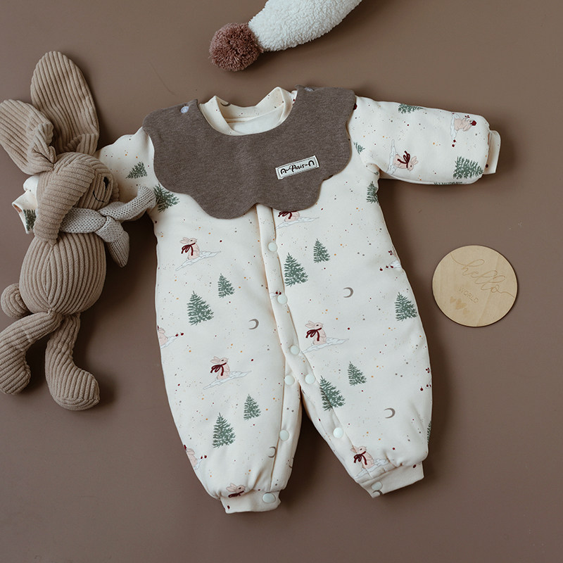 宝宝棉服秋冬款新生婴儿衣服夹棉