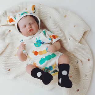 哈衣52码 纯棉短袖 新生宝宝满月连体衣 包屁衣a类薄款 婴姿婴儿夏季