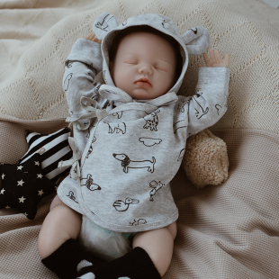 产房套装 婴姿初生婴儿服a类纯棉长袖 款 半背衣新生儿宝宝四季 52码