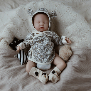 半背衣新生儿宝宝春秋冬产房套装 婴姿初生婴儿服a类纯棉长袖 52码