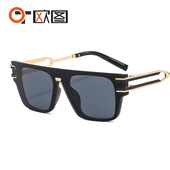 太阳镜欧美ins时尚 T22005欧图新款 连体男士 摩登摇滚网红墨镜