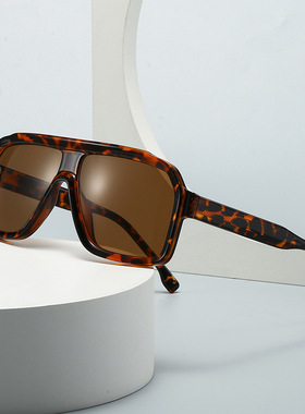 新款复古丙烯插芯方框墨镜驾驶太阳镜男跨境大框眼镜2