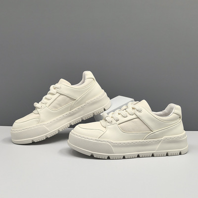 男士运动休闲鞋男生头层牛皮厚底增高板鞋男款潮鞋真皮欧洲站男鞋