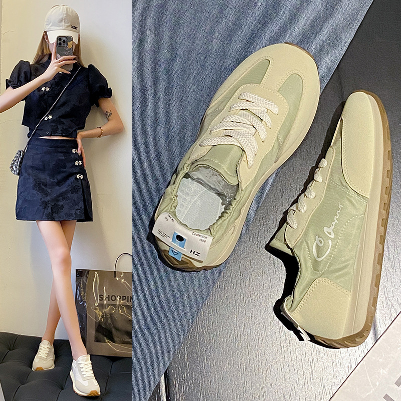 ins韩版夏季新款阿甘鞋女2024运动跑步鞋休闲鞋透气厚底鞋JCF