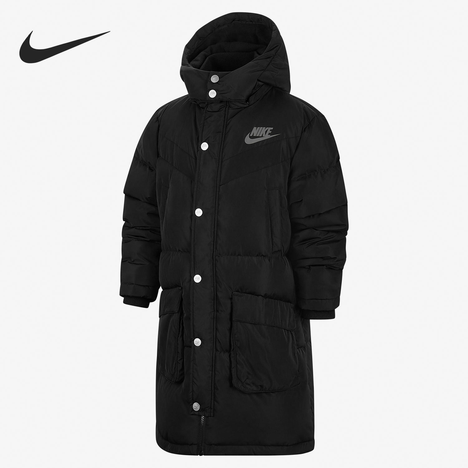 Nike/耐克正品休闲大童时尚运动防风保暖羽绒服 DR5582-010 童装/婴儿装/亲子装 羽绒服 原图主图