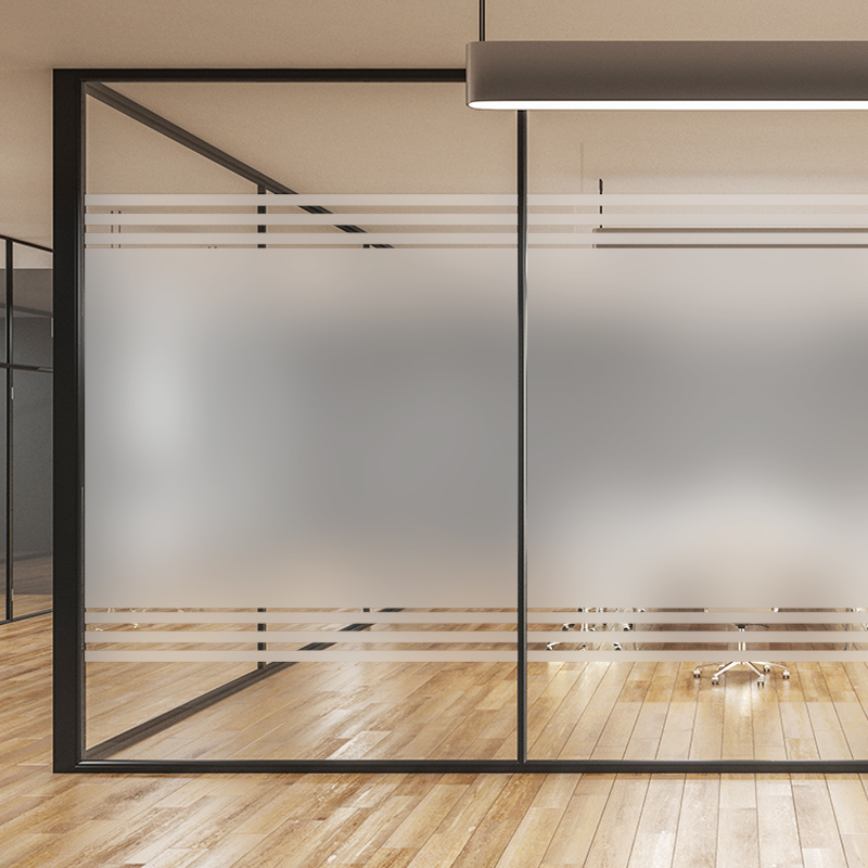 条纹隔断玻璃贴膜办公室装饰定制