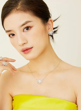 主婚纱吊坠合成立方氧化锆韩式