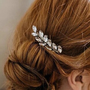 法式森系手工新娘头饰仙美晚礼服婚纱敬酒服新中式秀禾发饰金色女