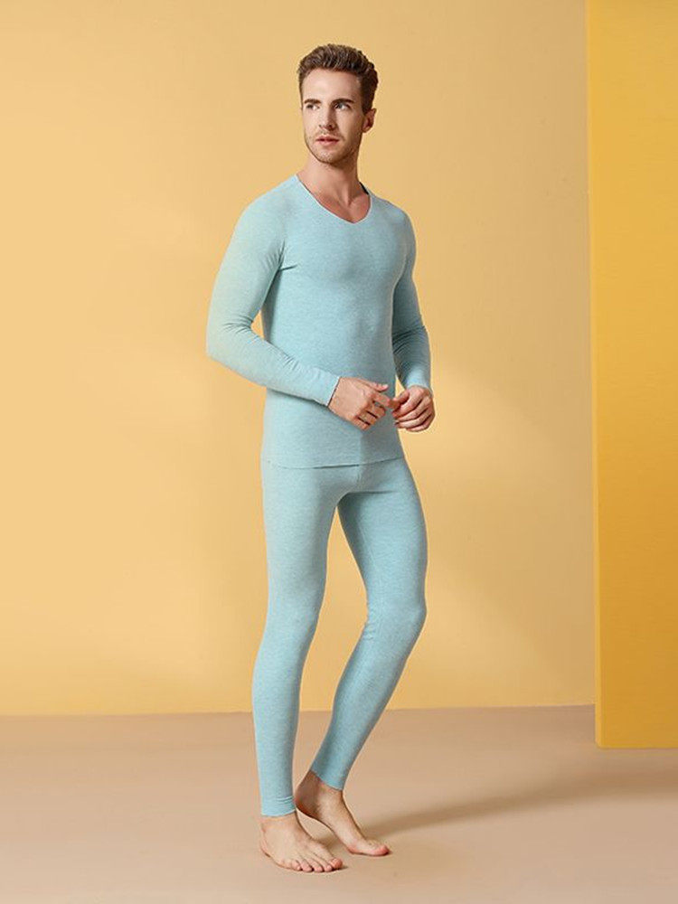 2024 새로운 DERONG 대형 열 속옷 남자 정장 플러스 벨벳 두꺼운 COLDPROOF 자체 가열 탑 가을 겨울