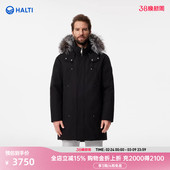 HALTI哈尔迪男士 派克羽绒服HDTFA510113S 95鹅绒防风防水中长款