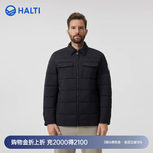 HALTI哈尔男士户外P棉防风防泼水保暖棉服外套HDTFA59100S
