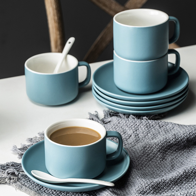Northern Europe ceramics Coffee cup and saucer household originality Simplicity glass Flower cup Milk Cup Afternoon tea set coffee Appliancesin the Tableware , Coffee , Mug  category - from Buy2taobao.com to provide professional Taobao agent buy service