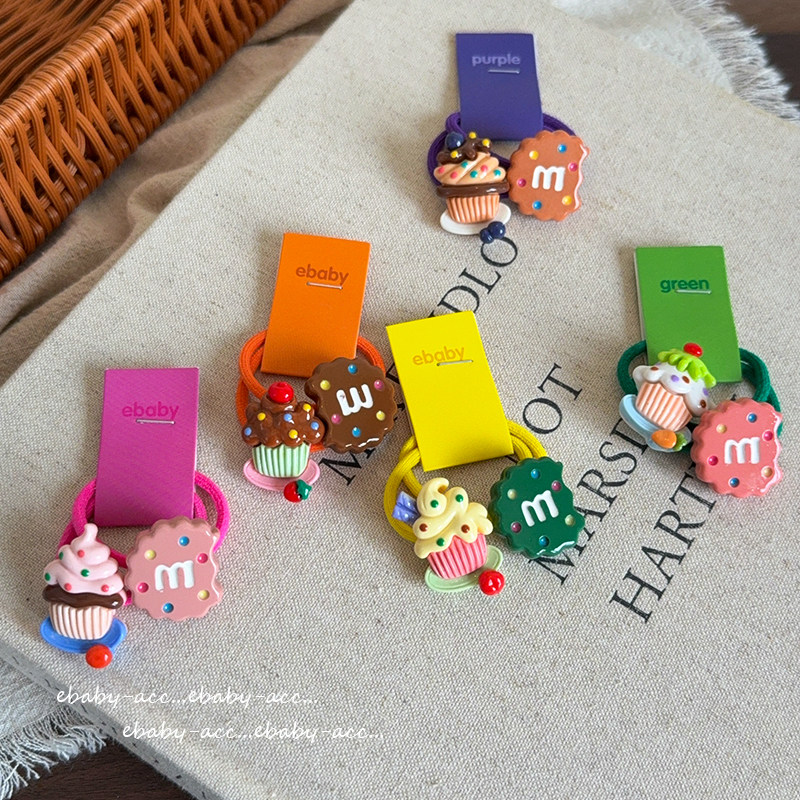 儿童扎头发橡皮筋冰淇淋饼干发圈不伤发头绳弹力可爱甜美彩色发绳,童装/婴儿装/亲子装,发饰,淘宝优惠券,粉丝福利购,淘宝优惠卷