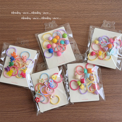 女宝小揪揪头绳发量少不伤发皮筋拇指圈糖果色花朵发绳发饰发圈