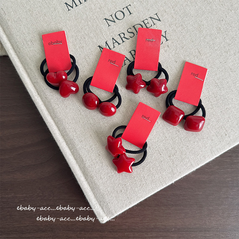 安可拉红儿童黑色皮筋扎头发小揪揪头绳不伤发马尾发圈红色五星,童装/婴儿装/亲子装,发饰,淘宝优惠券,粉丝福利购,淘宝优惠卷