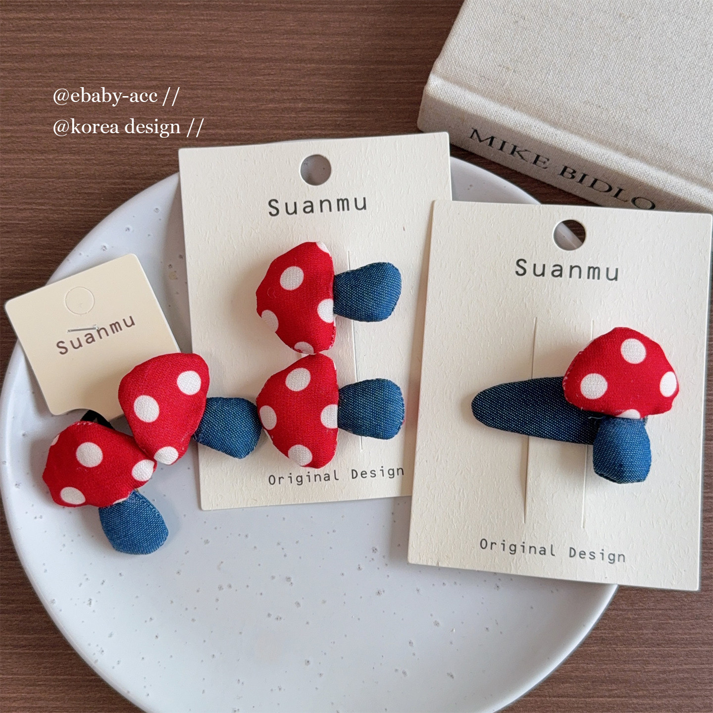 新儿童牛仔蘑菇扎头发发圈女宝全包布不伤发夹女孩可爱侧边碎发夹,童装/婴儿装/亲子装,发饰,淘宝优惠券,粉丝福利购,淘宝优惠卷