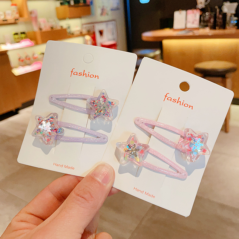 甜美可爱女不伤发侧边夹发饰